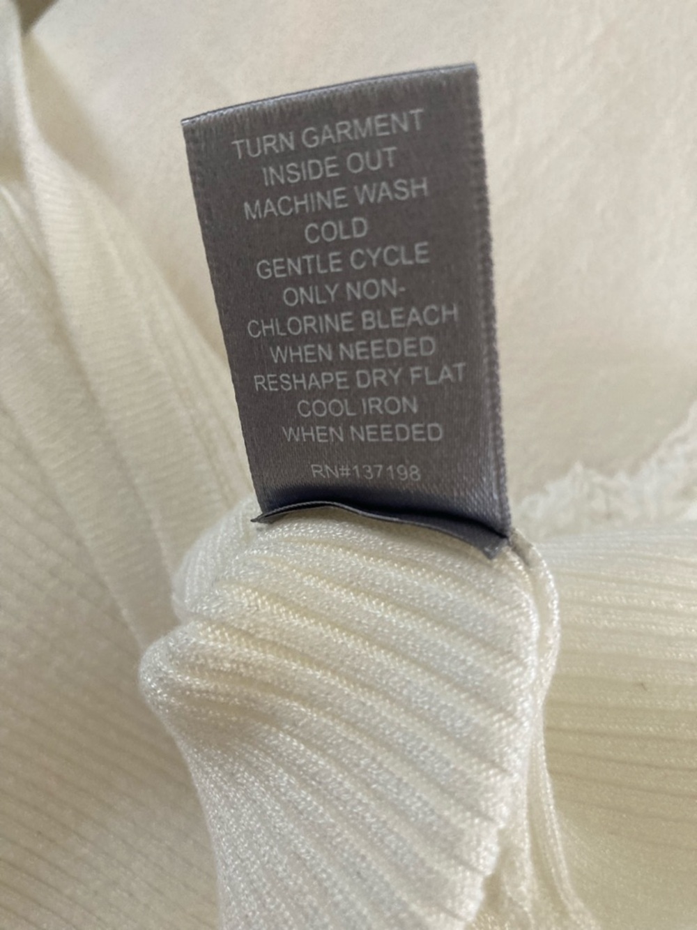 Marled Ribbed Scoop Tank - Cream - Picture 5 of 5